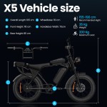 Aairsk X5 Electric Bike 20" Fat Tyre
